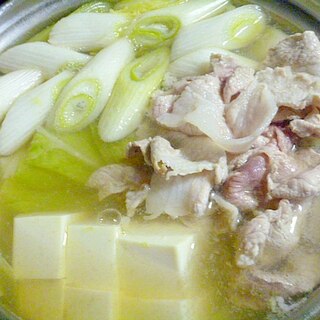 和みレシピ♪白菜と長ネギと豆腐と豚肉のお鍋